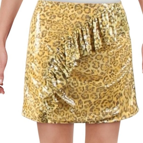 NWT ENDLESS ROSE MESH SEQUINED MINI SKIRT - M - Picture 2 of 5